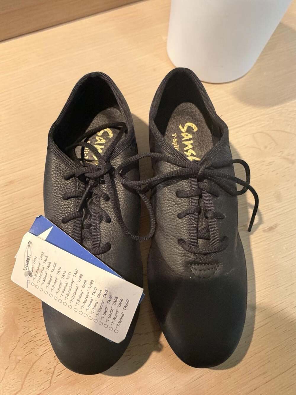 Sansha T-Split TA01 Unisex Lace-Up Leather Tap Shoes